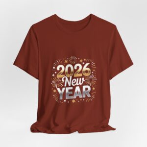 2026 Year Celebration T-Shirt – New Year Gold & Silver Fireworks Tee
