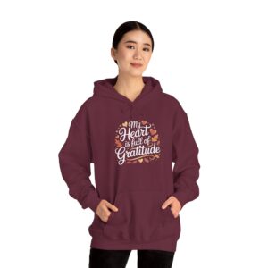 Autumn Cat Heart Hoodie — Cozy Fall Cat Lover Sweatshirt