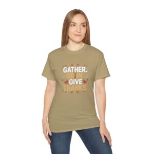 Grin Thanks T-Shirt — Cute Thanksgiving Gratitude Tee