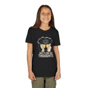 Youth Tee — Kids T-Shirt, Battling My Thoughts Mental Health Awareness Tee