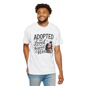 Adopted and Loved Beyond Words Dog T-Shirt